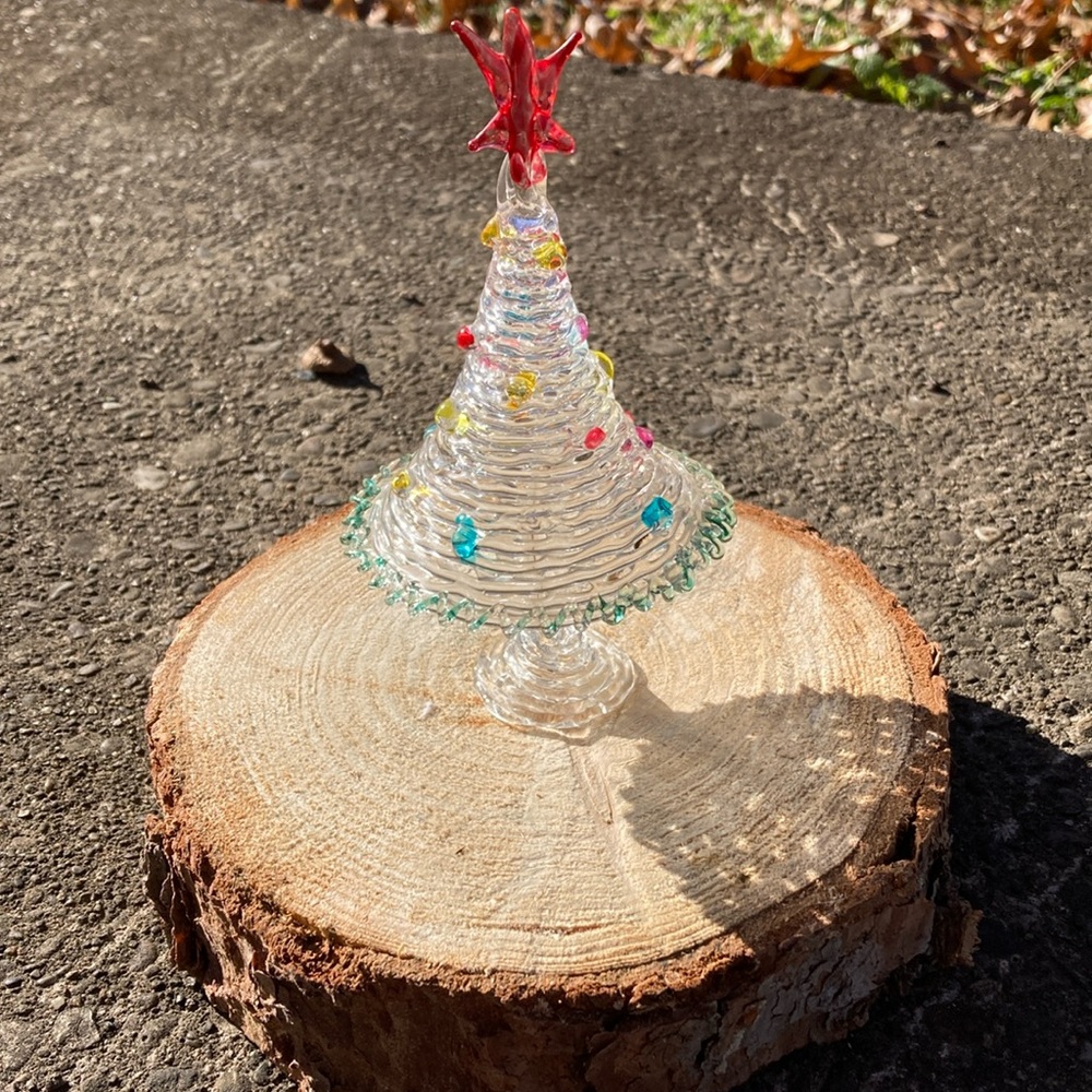 Vintage Hand blown glass tree